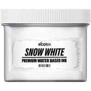 Ecotex Snow White Water Based Screen Printing Ink 5 Gallon - 640oz. - Fabric Ink, Silk Screen Ink, Soft Fabric Ink or Screen Ink for Shirt Printing - Screen Printing Supplies for Screen Printing Kit