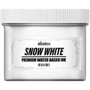 Ecotex Snow White Water Based Screen Printing Ink Pint - 16oz. - Fabric Ink, Silk Screen Ink, Soft Fabric Ink or Screen Ink for Shirt Printing - Screen Printing Supplies for Screen Printing Kit