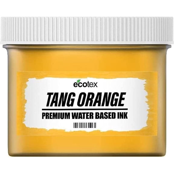 Ecotex Tang Orange Water Based Screen Printing Ink - Block Printing Ink, Silk Screen Transfers Ink for Shirt Printing - Screen Printing Supplies for Screen Printing Kit (Pint - 16oz.)