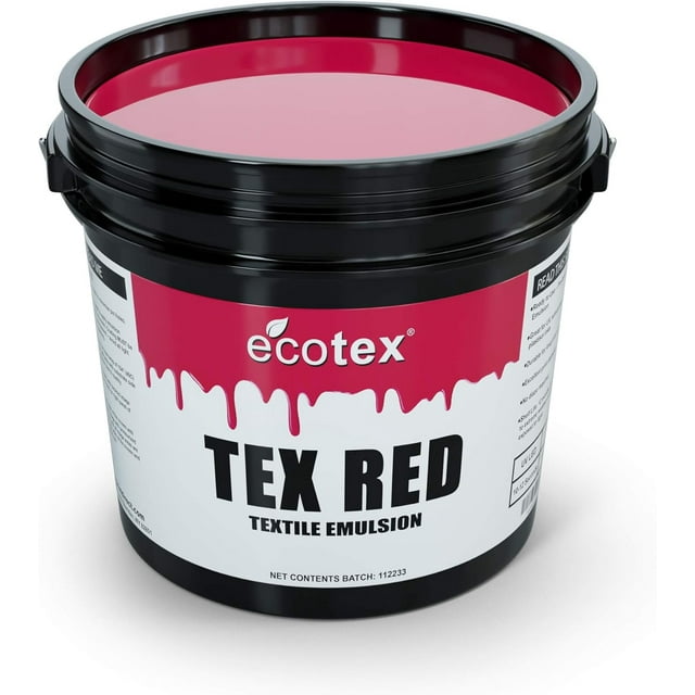 Ecotex Tex Red HV High Viscosity Textile Screen Printing Emulsion Quart - 32 oz.