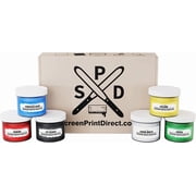 Ecotex Water Based Standard Ink Kit for Screen Printing 6   8oz Ink Bottles by Screen Print Direct