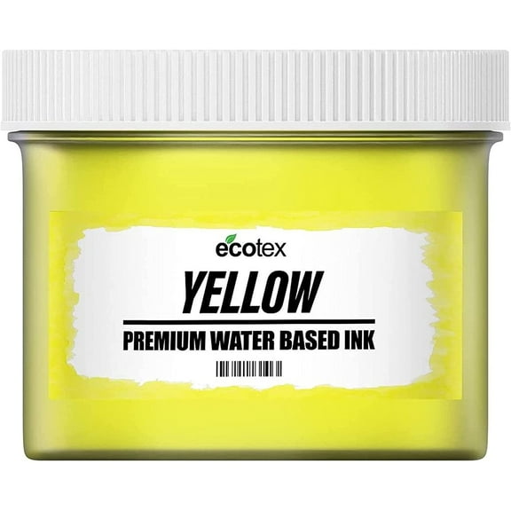 Ecotex Yellow Water Based Screen Printing Ink - Block Printing Ink, Silk Screen Ink, Silk Screen Transfers Ink for Shirt Printing - Screen Printing Supplies for Screen Printing Kit (Pint - 16oz.)