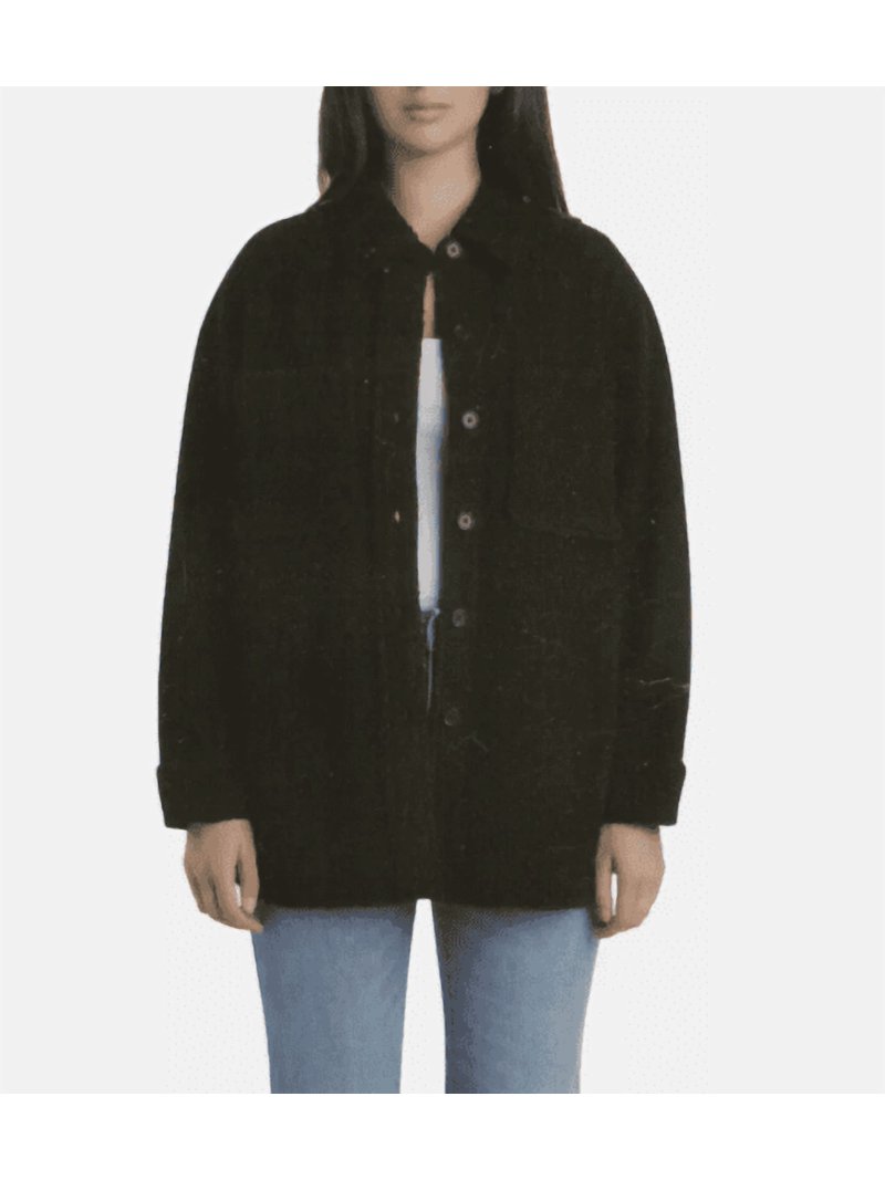 Ecothreads Ladies' Long Sleeve Boucle with 2 Pockets Shirt Jacket