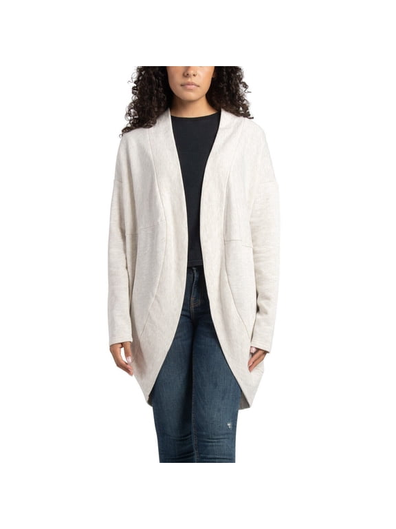 Ecothreads Womens Fleece Cardigan (Tan, XS)