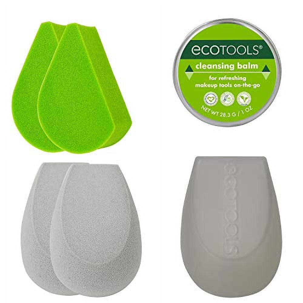 Ecotools Beauty Makeup Sponge Set, 4 Blenders, With Sponge and Brush