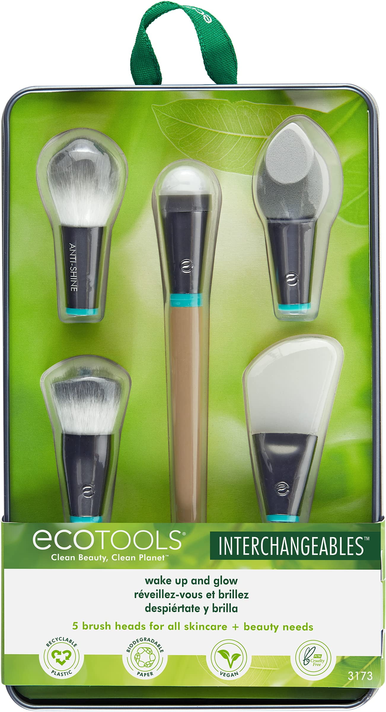 Ecotools Wake up + glow Makeup Brush Set, 6 Ct 6.9 oz