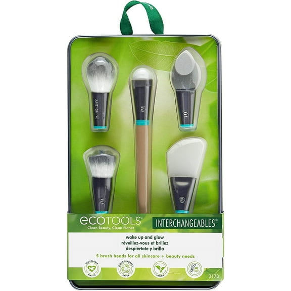 Ecotools Wake up + glow Makeup Brush Set, 6 Ct 6.9 oz