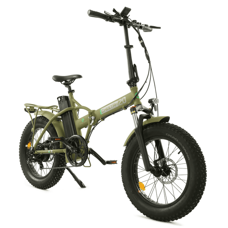 Ecotric 20 48 V 500 W 15 AH Folding Electric Fat Tire Bicycle Bike City Ebike Black w Black A E516646 Walmart