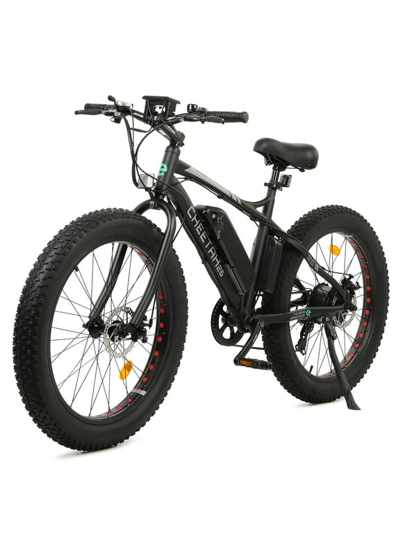 Ecotric 26 In. Electric Bicycle Fat Tire Wheel Snow Beach Mountain E-Riding Adult 36V 500 W Moped E bike A-E516646