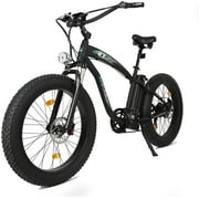 Ecotric 750 W Motor 48 V Fat Tire Electric Bicycle 26 in Aluminum Frame Powerful Suspension Fork Beach Snow Mountain MTB Bicycle 12.5 AH Removable Lithium Battery-UL Certified for Adults A-E516646