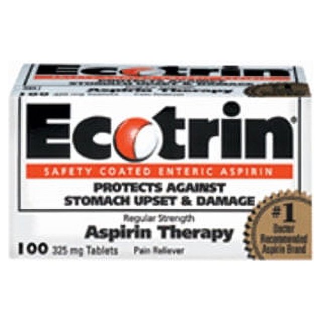 Ecotrin 325 Mg Safety Coated Enteric Aspirin Regular Strength Tablets