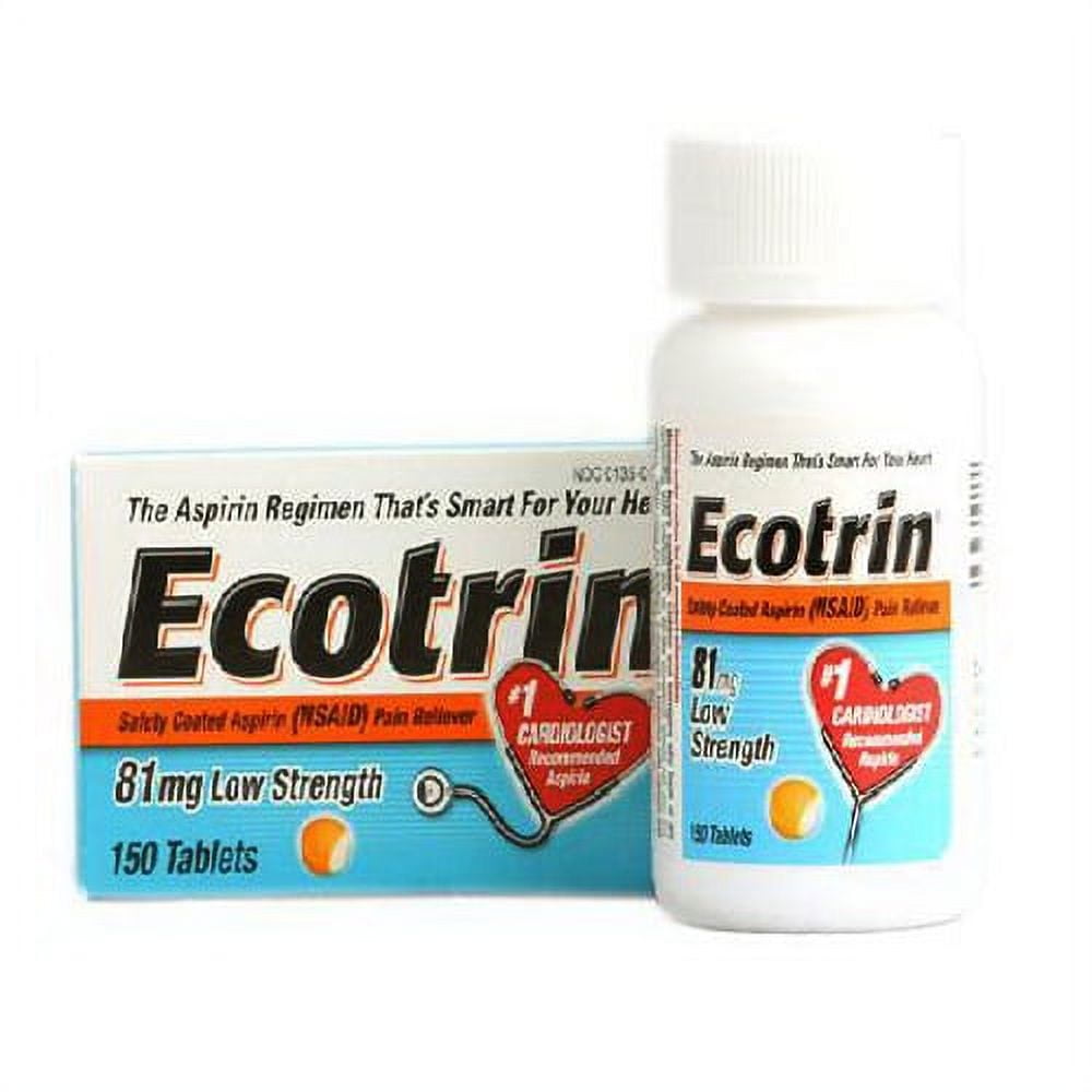 Ecotrin Adult Low Dose Safety Coated Aspirin 81Mg Tablets 150 Ea