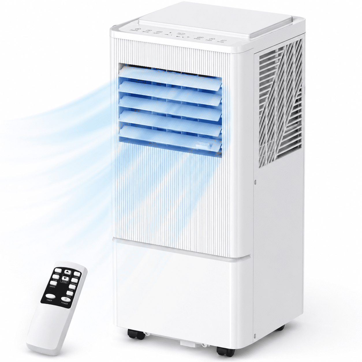 10000 BTU Portable Air Conditioner, Cools Rooms to 300 Sq. Ft., 3-in-1 Portable AC with Cooling, Fan & Dry Modes, LED Touch Panel, Remote Control, 24H Timer, Sleep Mode, Easy Window Installation
