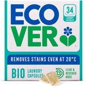 Ecover Bio Washing Capsules, Lilac & Rescued Rose, 34 Capsules