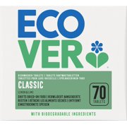 Ecover Classic Dishwasher Tablets, Lemon & Lime, 70 Tablets, All-In-One