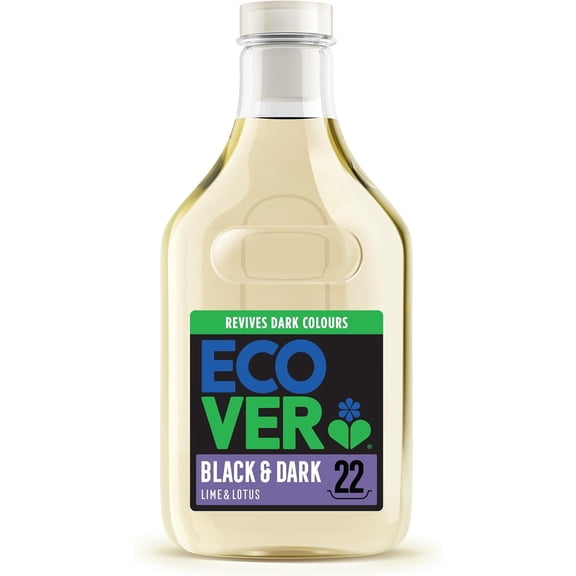 Ecover Delicate Black & Dark Laundry Liquid, Lime & Lotus, 22 Washes, 1L