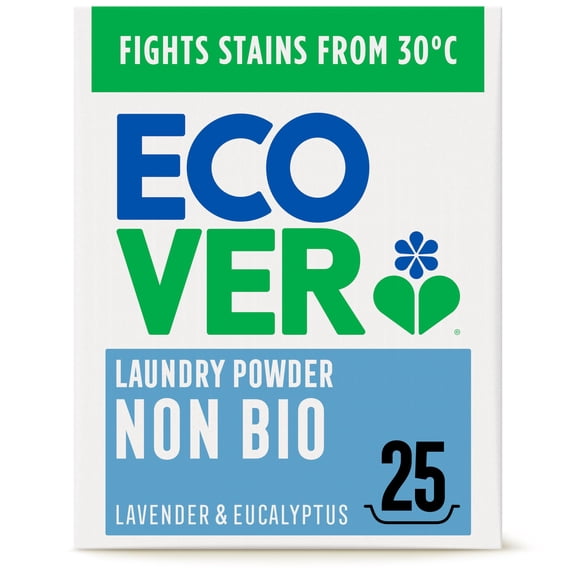 Ecover Non-Bio Laundry Powder, Everyday Fabric Care, 25 Washes, 1.875kg