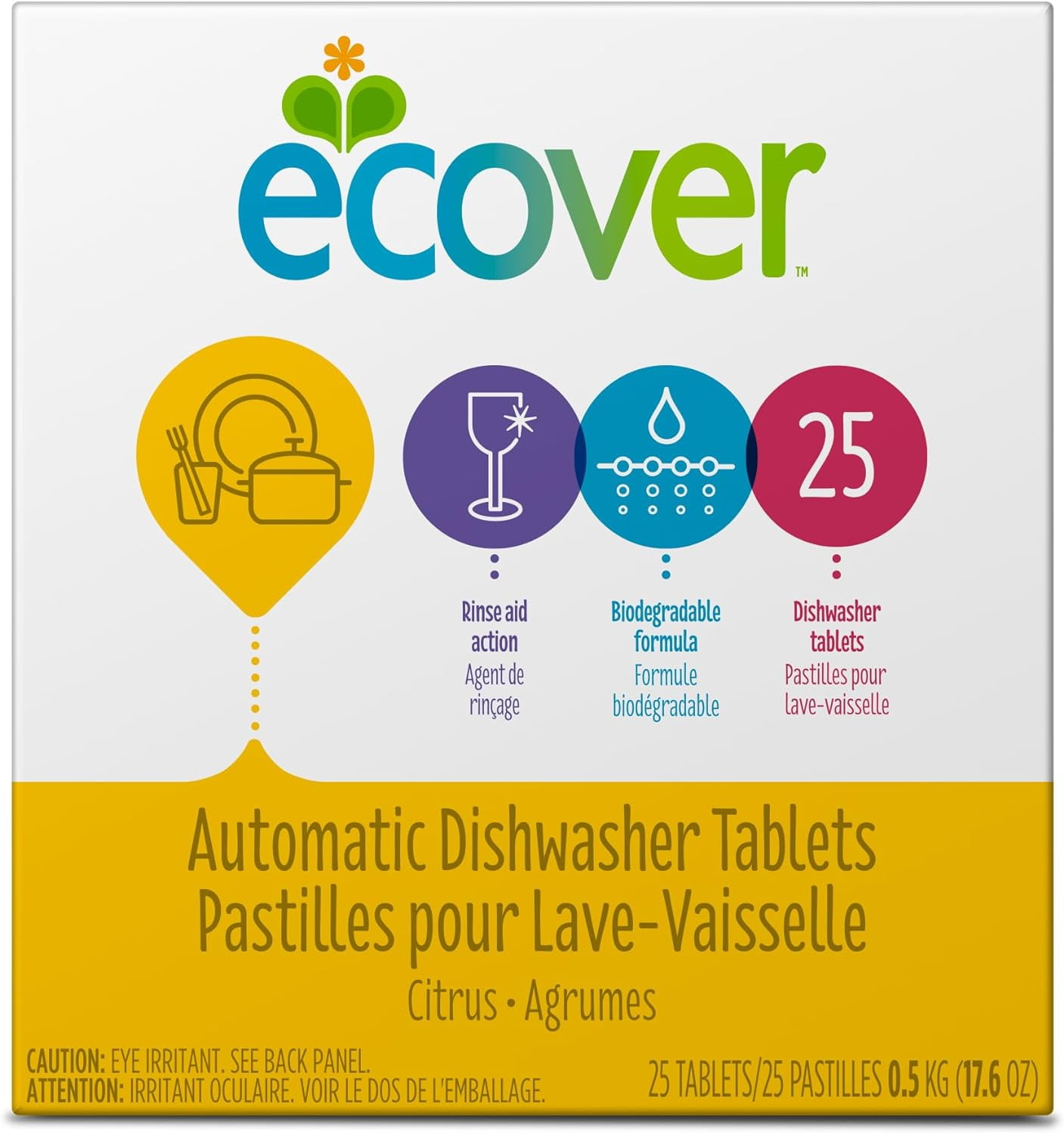 Ecover Zero Dishwasher Soap Powder, 48 Ounce (Pack 8)