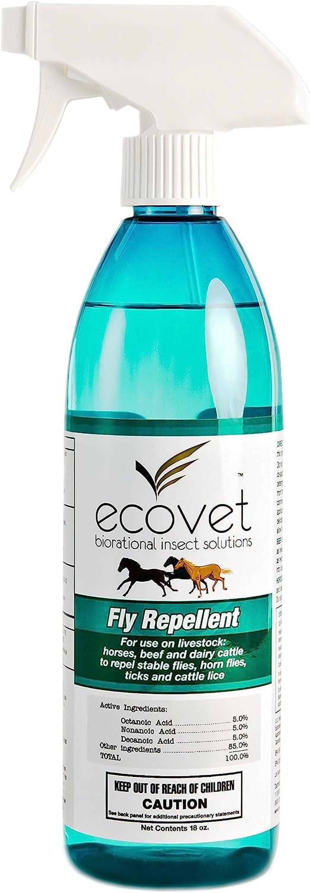 Ecovet Horse Fly Spray Repellent/Insecticide (Made with Food Grade ...