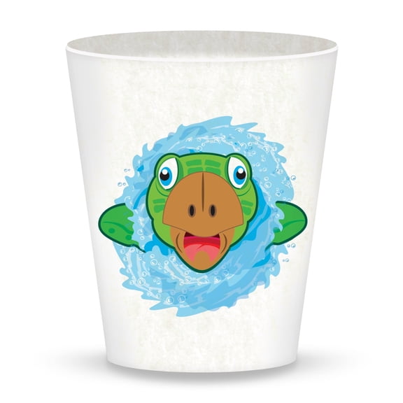 Ecoware Beaker - Sea Turtle by Deluxebase. Eco-Friendly Bamboo Tumbler Cup for Kids’ Dinnerware