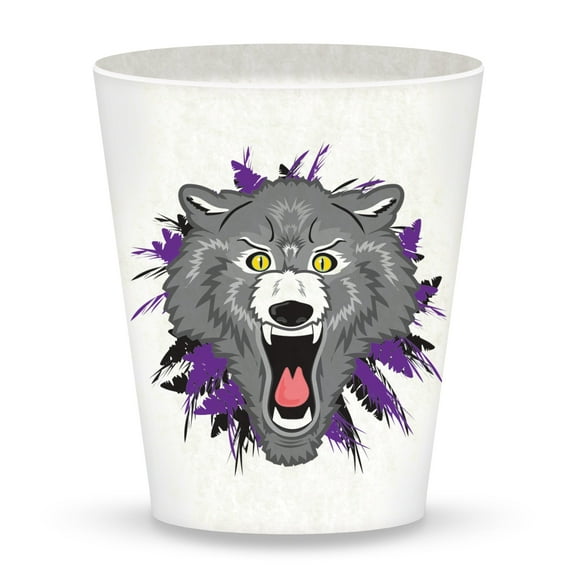 Ecoware Beaker - Wolf by Deluxebase. Eco-Friendly Bamboo Tumbler Cup for Kids Dinnerware