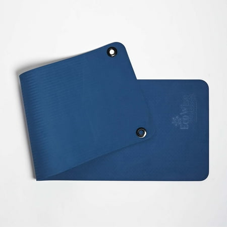EcoWise Deluxe Workout / Fitness Mat w/eyelets, 5/8" x 23" x 72" - Blue Dhalia