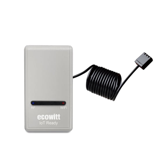 Ecowitt GW1200 Wi-Fi Hygrometer Gateway with Built-in Temperature, Humidity and Barometric Pressure Sensors, USB Powered, 915 MHz, 1 Count