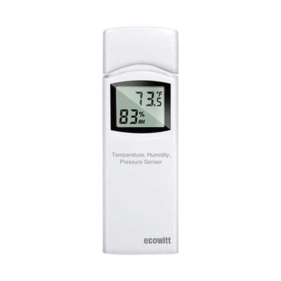 Ecowitt WN32P Indoor Temperature, Humidity and Barometric Pressure Sensor, Thermometer, Hygrometer and Barometer with LCD Display