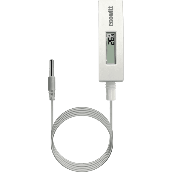 Ecowitt WN34BL Pool Thermometer with LCD Display, Waterproof Water Temperature Sensor