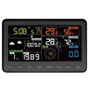 Ecowitt WS2910 Wi-Fi Weather Console, Built-In Temperature and Humidity Sensors, 6.8-Inch Color LCD Display, Touch Buttons