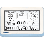 Ecowitt WS3800 Weather Console with 7.5-inch Wireless LCD Display, Built-In 3-in-1 Indoor Temperature, Humidity and Barometric Pressure Sensor