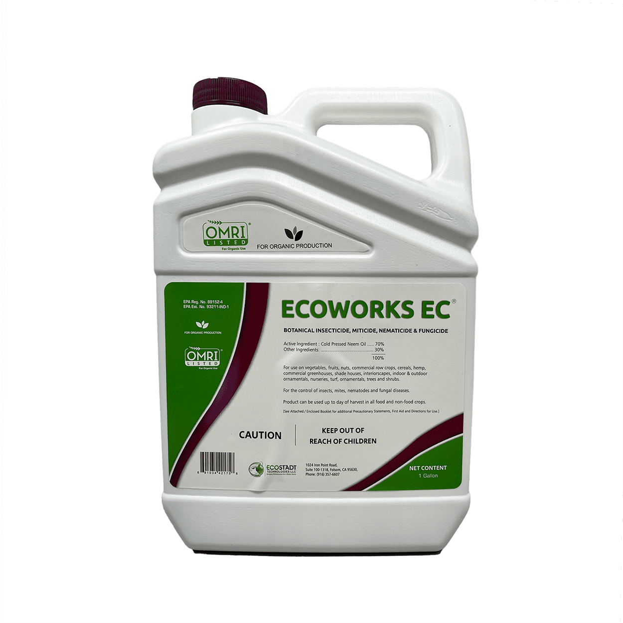 Ecoworks EC - Broad-Spectrum Biological Pesticide - 128 fl oz Bottle by EcoStadt Technologies