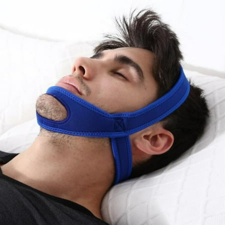 Ecoyyzn Elastic Anti Snoring Devices Chin Strap, Snore Reduction Device, Soft blue