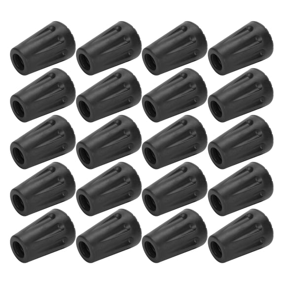 Ecoyyzn Heavy Duty Walking Stick Tips,20pcs/Pack Heavy Duty Rubber Walking Stick Tips Ferrule Protectors Cane End Tips,Walking Stick Ferrule Protectors