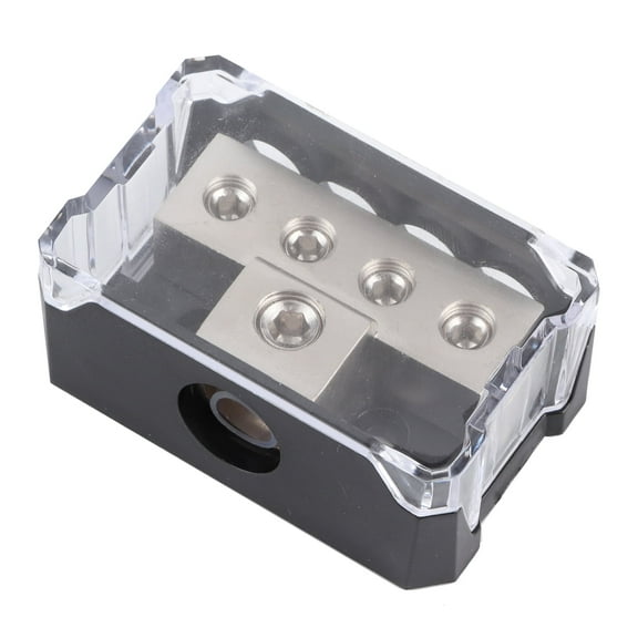 Ecoyyzn Power Distribution Block,Ground Distribution Block,Power Distribution Block 1 Way In 4 Ways Out Car Audio Stereo Amp Splitter Connecting Box