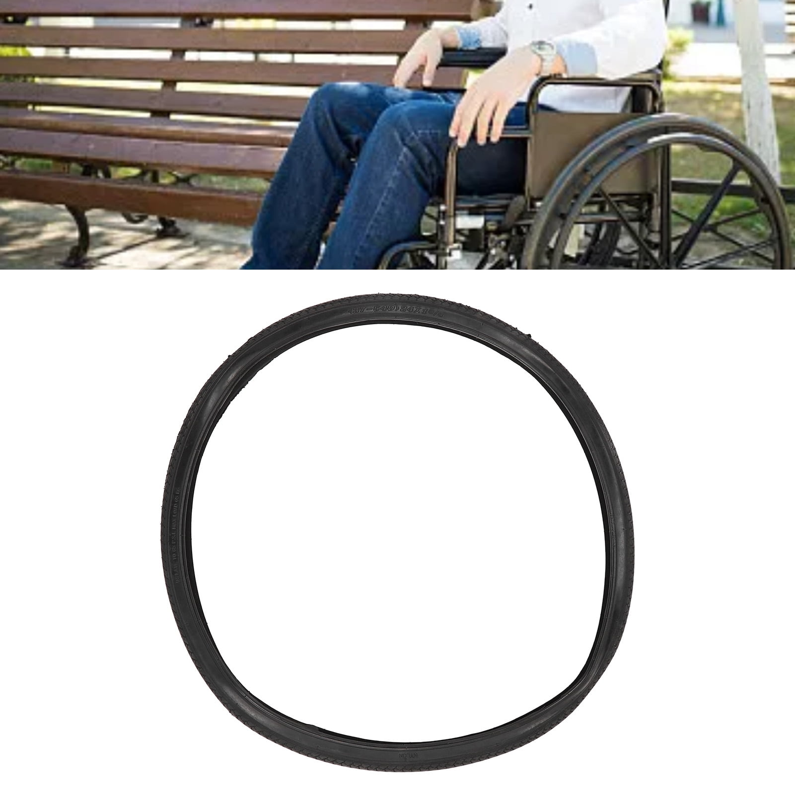Ecoyyzn Rubber Wheelchair Tire,Wheelchair Tire,Wheelchair Tire 24 Inch