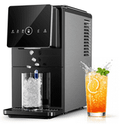 Ecozy Chillio Nugget Ice Makers Dispenser 40lbs Per Day Pebble Sonic Ice Machine Countertop, Touch-Free Ice, Self-Cleaning, Mistalo Drop Slim for Home