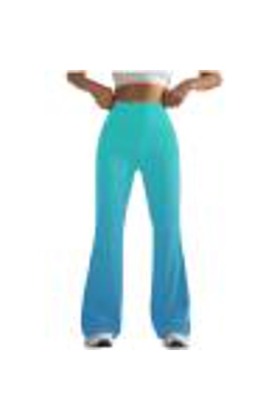 Flare Leggings Pant for Women Gradient Color Tummy Control Yoga Pants High Waisted Wide Leg Workout Trousers Mint Green S
