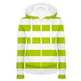 thumbnail image 1 of Ecqkame Hoodie For Women Zip Up Sweatshirts Women Fashion Hooded Slim Fitting Zipper Stripe Printed Sweater Green C XXL, 1 of 3