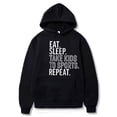 thumbnail image 1 of Ecqkame Hoodies for Women Oversized Casual Letter Graphic Sweatshirt Long Sleeved Pullover Fall Shirt with Pocket B-Black S, 1 of 3