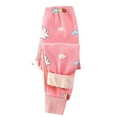 thumbnail image 1 of Ecqkame Kids Cute Rabbit Graphic Fleece Pant Winter Toddler Childrens Loungwear Elastic Waist Full Length Pants For Boys Girls Pink 5 Years, 1 of 3