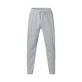 thumbnail image 1 of Ecqkame Men Lightweight Sweatpants Casual Sport Work Casual Trouser Drawstring Elastic Waist Solid Color Loose Pants Light Gray XL, 1 of 5