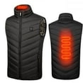 thumbnail image 1 of Ecqkame Men Women Heated Vest Lightweight Plus Size Heating Jacket Vest Dual Control 2 Heating Vest Winter Warm Waistcoat Black 2XL, 1 of 7