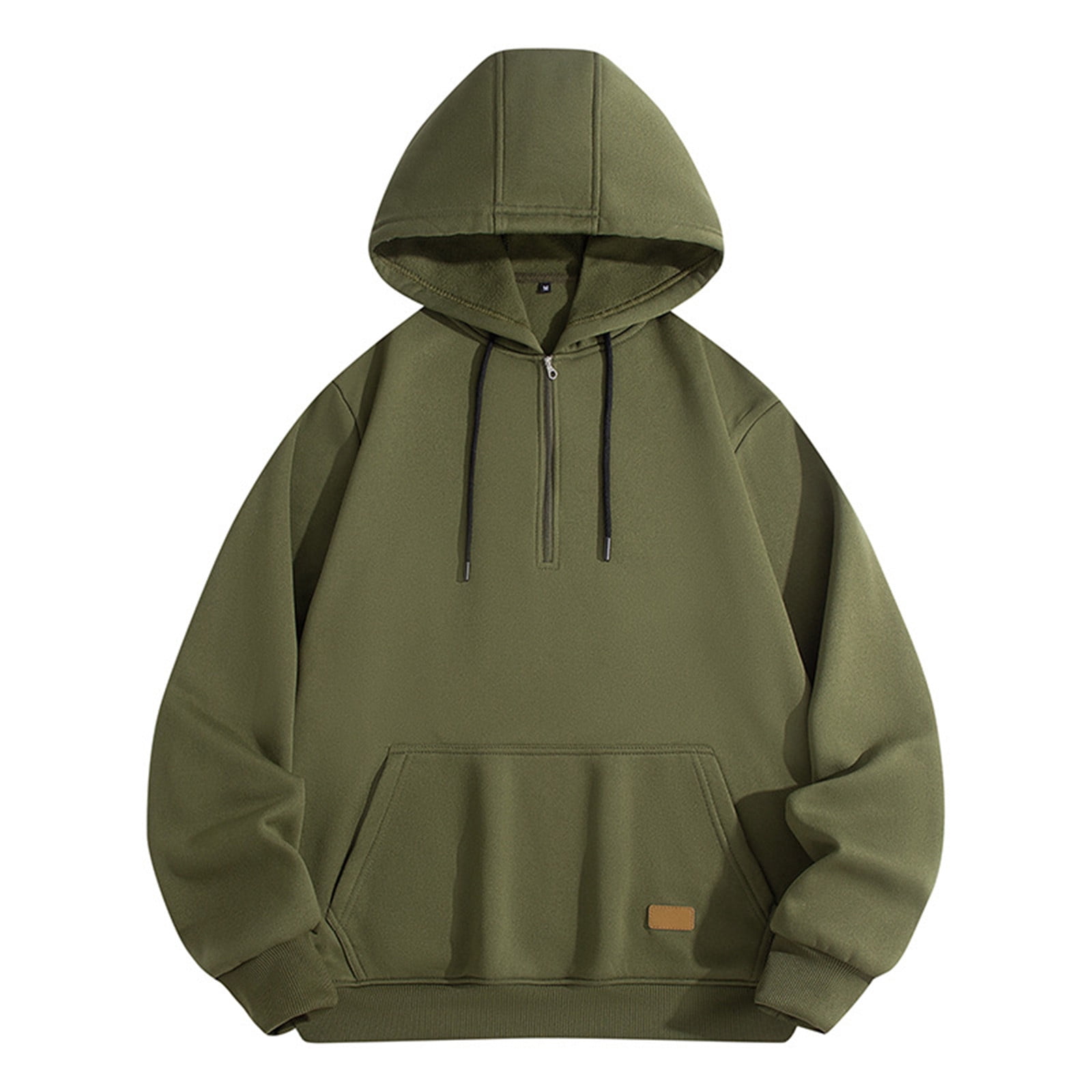 Ecqkame Men's Casual Hoodies Solid Color Vintage Hooded Sweatshirts — free download