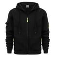 thumbnail image 1 of Ecqkame Men's Hoodie Sweatshirts Casual Long Sleeve Zip Up Jeckets Athletic Jogging Tops with Pocket C-Black L, 1 of 5