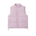 thumbnail image 1 of Ecqkame Men's Puffer Vests Lightweight Zip Up Sleeveless Outdoor Jackets Puffy Winter Warm Insulated Running Outerwear Pink L, 1 of 3