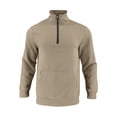 thumbnail image 1 of Ecqkame Men's Quarter Zip Sweatshirts Golf Stand-Up Collar Dry Sweatshirt Long Sleeve Wicking Solid Color Pullover Tops Khaki M, 1 of 7