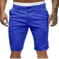 thumbnail image 1 of Ecqkame Men's Summer Casual Cargo Shorts Fashion Mid Waist Multi-Pocket Outdoor Capri Shorts with Zipper Blue XXXL, 1 of 4
