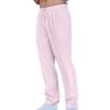 thumbnail image 1 of Ecqkame Mens Casual Pants Elastic Waist Drawstring Solid Color Beach Pant Lightweight Loose Vacation Trousers Pink XXL, 1 of 5