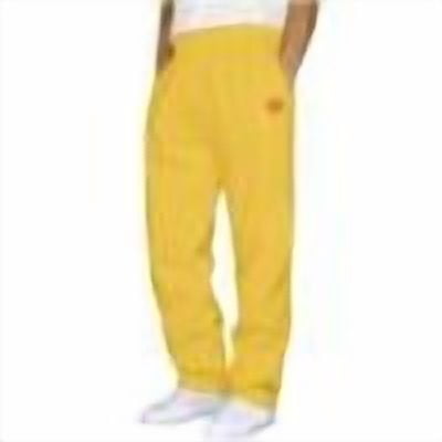 Ecqkame Mens Sweatpants Athletic Baggy Straight Leg Pants Casual Drawstring Waist Joggers Solid Color Pant with Pockets Yellow XXL